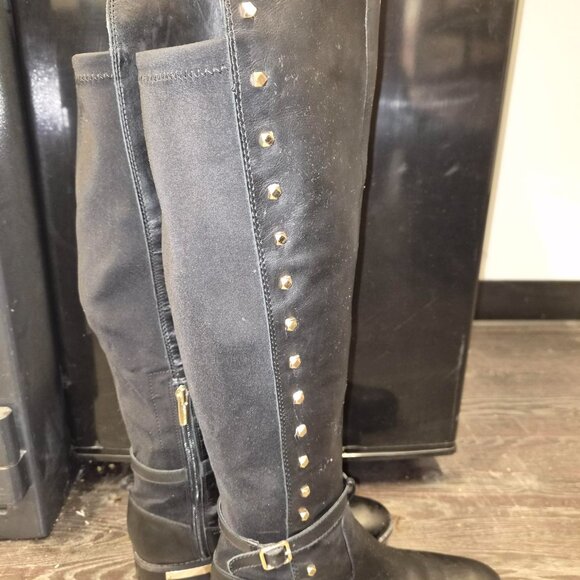 Vince Camuto Pelda Black leather Riding Boots 7M - Picture 5 of 12